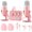 Pink, variant on ASMR Microphone Equipment Bundle with Audio Interface, Immersive 3D Stereo Audio, Dual Condenser Mics with Audio Mixer, Clear Sound, Volume Control, with Furry Windscreens, Set for ASMR, Pink