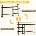thumbnail image 3 of Desk Shelf, 44.9" Large Desktop Organizer Shelf, Desk Hutch for Monitor, 4 Tier Display Rack, Wooden Desktop Bookshelf Storage Rack for Home Office Dorm, 3 of 18