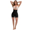thumbnail image 5 of DARING DIVA High Rise Shorts Shapewear Lace Trim Zipper Hooks Closure S Black, 5 of 6
