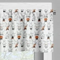thumbnail image 3 of Ambesonne Funny Valance Pack of 2, Retro Bunny Rabbits, 42"X18", Orange White, 3 of 5