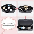 thumbnail image 4 of 2 Pcs 2 Sizes Purse Organizer Insert Makeup Storage Bag Small Items Storing Purse Middle Size Felt Bag Compatible for Most Handbag Tote Bag Inner Pocket Insert Black, 4 of 7