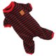 thumbnail image 2 of Conjunto de punto rojo para perros y gatos, talla L, pijama acogedor de rayas de 4 patas, 2 of 8