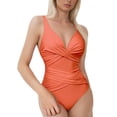 thumbnail image 1 of MKLEKYY Bikini Mujer Traje De Baño Swimsuits For Women 1 Piece Bathing Suit Retro Ruched Push Up Vintage Padded Swimwear, 1 of 5