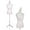 White, variant on PINDEE Manikin Adjustable Female Dress Form 60-67 Inch, Height Adjustable Torso with Tripod Stand, Professional Display for Clothing Retail Store.60-67 Inches,Black