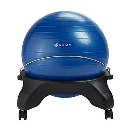 Gaiam Backless Balance Ball Chair, Blue (Best Exercise Ball Chair)