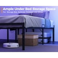 thumbnail image 2 of Casacomoda 18 inch Queen Size Bed Frames with RGB Light Strips, Solid and Stable, Noise Free, No Box Spring Needed, Easy Assembly, Black, 2 of 9