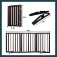 thumbnail image 5 of Smuxee Bamboo Foldable Dog Gate Freestanding Pet Fence with Support Feet Brown 3 Panel, 5 of 10