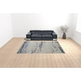 thumbnail image 2 of HomeRoots 513645 9 x 12 ft. Blue Gray & Ivory Wool Abstract Hand Tufted Handmade Stain Resistant Rectangle Area Rug, 2 of 5