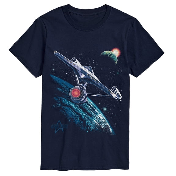 Star Trek - Enterprise In Space - Men's Short Sleeve Graphic T-Shirt