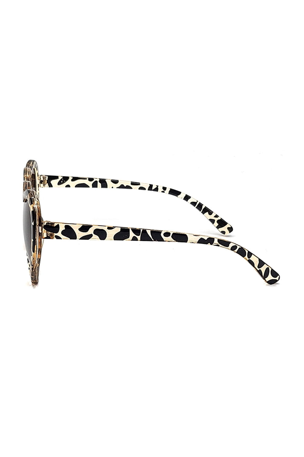Kids Plastic Heart Leopard Frame Brown Lens Sunglasses