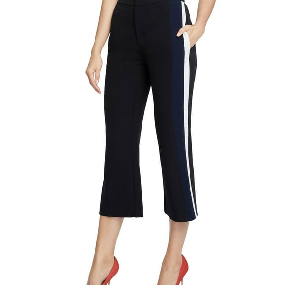 Rachel Roy Womens Gwen Casual Cropped Pants, Black, 8
