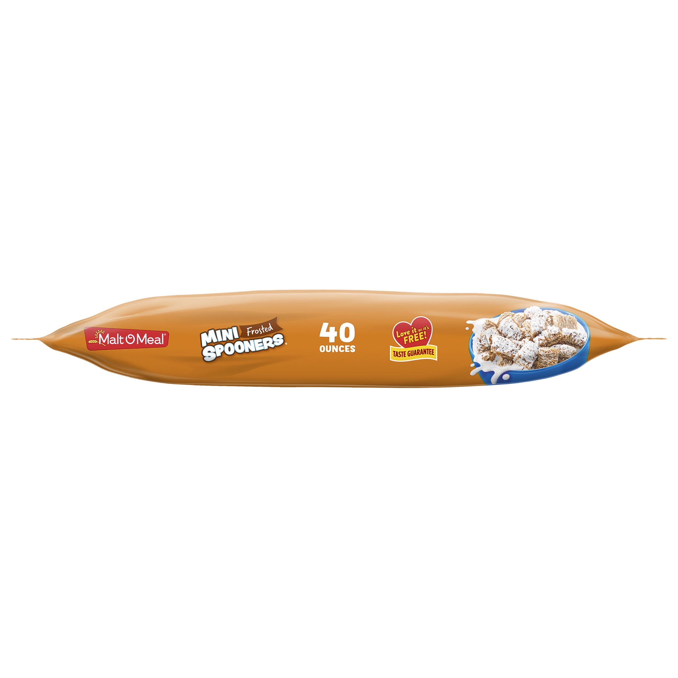 Malt-O-Meal Frosted Mini Spooners, Shredded Wheat Whole Grain Wheat Cereal, Crunchy 40 oz (Pack 2)