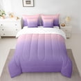 thumbnail image 2 of Homewish Ombre Tie Dye 7-Piece Twin Bedding Sets For Children Kids Teens,Abstract Gradient Watercolor Bedding Comforter Set,Pink Purple Breathable Sheet Sets,Ultra Soft Home Decor,Reversible, 2 of 8