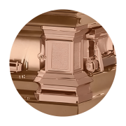 Titan Casket, Era Series Stainless Steel Funeral Casket in Copper