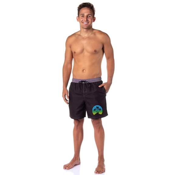 Men's Tropical Swimming Trunks Pool Waterpark Board Shorts Mesh Netting