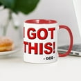 thumbnail image 3 of CafePress - I Got This Signed God Christian Mugs - 11 oz Ceramic Mug - Novelty Coffee Tea Cup, 3 of 4