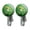 Green, variant on South American Tree Frog Neon Novelty Silver Plated Stud Earrings