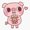 1pcs, variant on Little Pig Loves Bubble Tea Sticker