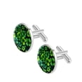 thumbnail image 2 of Saint Patrick's Day Formal Attire Stainless Steel Cufflink Set for Men - Ideal for Suits and Dress Shirts, 2 of 6