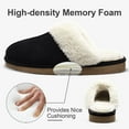 thumbnail image 4 of Litfun Women's Fuzzy Memory Foam Slippers Warm Comfy Winter House Shoes, Black, Size 10.5-11, 4 of 8