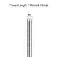 thumbnail image 2 of Unique Bargains Fully Threaded Rod M4 x 110mm 0.7mm Thread Pitch 304 Stainless Steel Right Hand Threaded Rods Bar Studs 2 Pack, 2 of 4