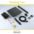 thumbnail image 3 of Boyel Living Bathroom Luxury Shower System Set 12 Inch Rainfall Shower Head with Handheld Shower ,Wall Mounted High Pressure Shower Faucet in Matte Black Shower Head, 3 of 8