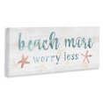 thumbnail image 2 of Stupell Industries Farmhouse Beach More Worry Less Nautical Sign Red Starfish Canvas Art, 30 x 13, by Natalie Carpentieri, 2 of 7