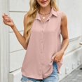 thumbnail image 2 of Womens Tank Tops 2025 Loose Fit Casual V Neck Shirts Flowy Sleeveless Summer Tops Pink L, 2 of 7