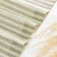 thumbnail image 6 of Valance Curtain Linen Textured Striped Window Curtain for Living Room Light Filtering Ticking Stripe Farmhouse Valance for Kitchen Rod Pocket 1 Panel 16 Inch Sage Green on Linen 1 Panel, 6 of 8