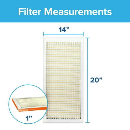 Filtrete 14x20x1 HVAC Furnace Air Filter, MPR 800 MERV 10, Micro Particle Reduction, 2 Filters