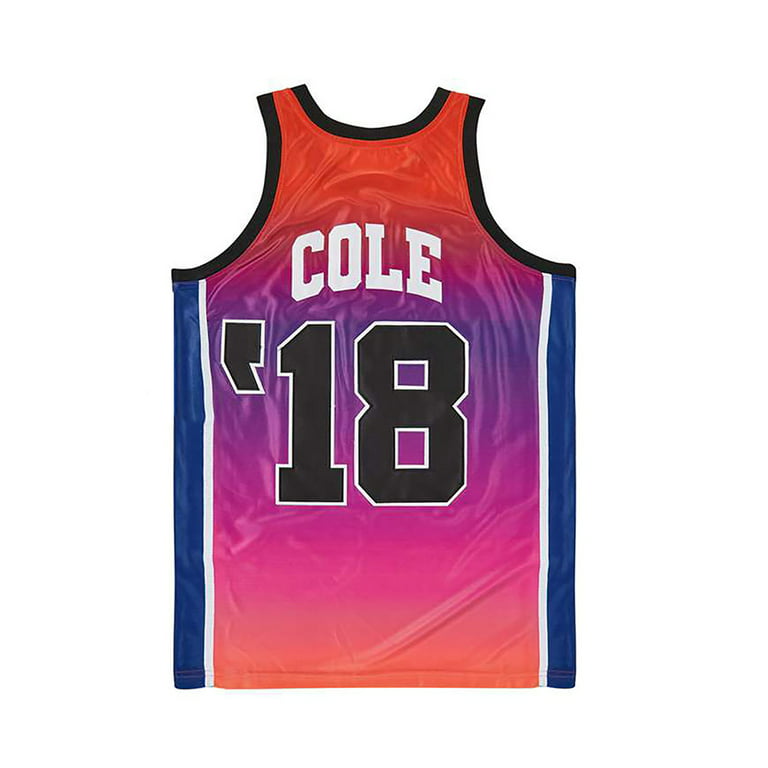 Your Team Custom Men's Basketball Jersey #18 J Cole KOD Sports Jersey, Size: Large, Pink