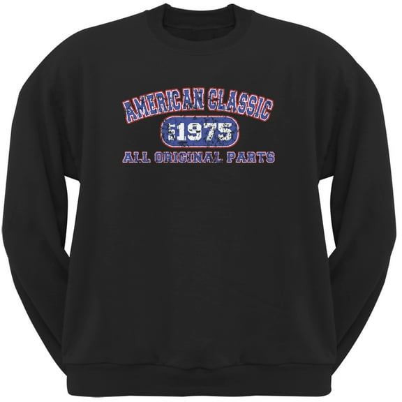 Classic American 1975 Funny Black Adult Sweatshirt - 2X-Large