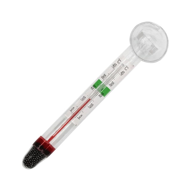Aquarium Thermometer Submersible Glass Fish Tank Thermometer with Suction Cup for Water Temperature Measuring