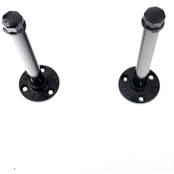 ATT Rustic Floating Shelf Brackets Industrial Iron Pipe Shelf Brackets 2 Pack