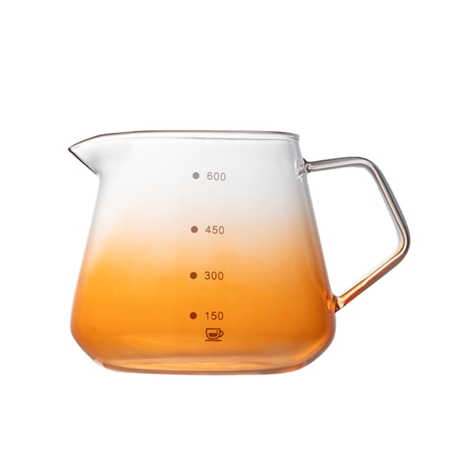 Yuarrent Olla de goteo de 600ml, resistente a temperaturas, práctica, fácil de hacer, la cafetera tiene suavidad Cocina y Comedor 600ml (naranja)
