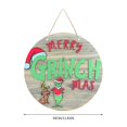 thumbnail image 2 of Mini Grinch Ornaments Grinch Christmas Decorations Welcome Sign Funny Grinch_Welcome Front Door Sign Wreaths, Wooden Hanging Plaque Decoration, Porch Decor, Wall Garland Pendant, 2 of 2