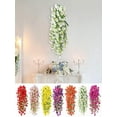 thumbnail image 3 of Artificial Fake Plants for Outdoor Spring, Summer, Autumn and of Decoration, 7PCS Faux Silk Morning Glory Long Vines Stems UV Resistant Look Real for Outside Home Porch Patio, 3 of 6