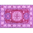 thumbnail image 1 of Ahgly Company Indoor Rectangle Geometric Purple Traditional Area Rugs, 7' x 10', 1 of 4