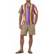 thumbnail image 2 of Camisas de verano de rayas verticales para hombres, edición INSPIRE CHIC, de manga corta, con botones, 2XL, rosa arcoíris, 2 of 6