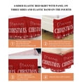 thumbnail image 6 of Merry Christmas Bed Skirt Winter Snowflake Red Bed Skirts Queen Size 16 Inch Drop, Wrap Around Dust Ruffle&nbsp;Bedskirt with Adjustable Elastic Belt for Queen Size Beds, 6 of 7