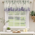 thumbnail image 2 of Lavender Eucalyptus Curtain Valances for Windows, Kitchen Valance Window Treatments Panel 2 Pack, Retro Country Botanical Flowers Leaves Rod Pocket Short Curtains for Bathroom Bedroom 42 x 12 Inch, 2 of 8