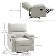 thumbnail image 3 of HOMCOM Fauteuil Inclinable Manuel avec Repose-Pieds pour Salon, 3 of 10