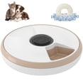 thumbnail image 1 of PawHut Automatic Cat Feeder with Timer for 6 Meals, Light Brown, 1 of 10