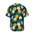 thumbnail image 2 of Xecao offers the Tropical Fruit for Men's Casual Short-sleeved Shirt, a button-up collared shirt with a pocket, perfect for beach vacations and yacht travel in the size., 2 of 7
