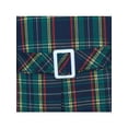 thumbnail image 6 of Girls Dress Green Tartan Button Back School Pleated Hem 10 Years, 6 of 8