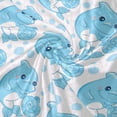 thumbnail image 4 of SKYSONIC Velvet Plush Throw Thermal Blanket 4 x 5 FT Kawaii Smiling Baby Dolphin Flannel Fleece Blanket for Women Kids Couch Bed Sofa Car, 4 of 5