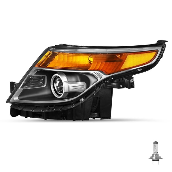 For 11-15 Ford Explorer Headlight [Factory Style] Halogen Headlamp Driver Side