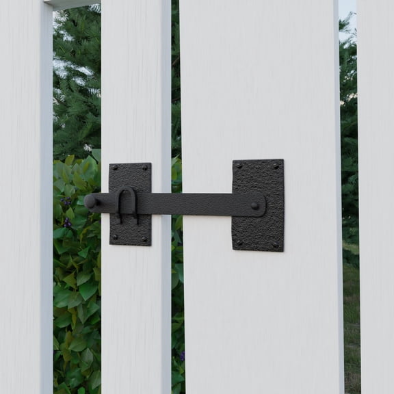Black Iron Gate Flip Latch 12" Large Antique Two Sided Flip Locks Rust Resistant Barn Door and Fence Gate Latches w/Hardware Renovators Supply