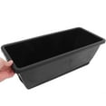 thumbnail image 3 of CIMAXIC 6Pcs Plastic Flowerpots for Porches and Patios Drainage Ventilation Black Rectangular Flowerpot, 3 of 8