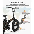 thumbnail image 4 of Resenkos 500W Electric Bicycle Foldable for Adults, Professional BMX E-Bike W/ 20" Fat Tire, Black, 4 of 13